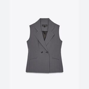 Zara grey double breasted vest NWOT